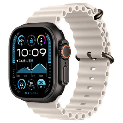 Ocean Strap for apple watch Band 44mm 40mm 45mm 41mm 49mm 46mm silicone correas bracelet iWatch series 7 5 6 3 se 8 Ultra 2 9 10