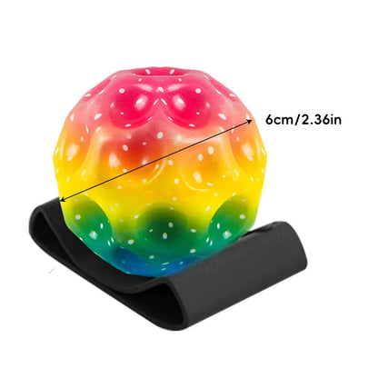 Wrist Return Ball Rubber Sport Ball with Strap and String Rebound Bouncy Balls Toy for Teens Adults Wrist Exercise or Play
