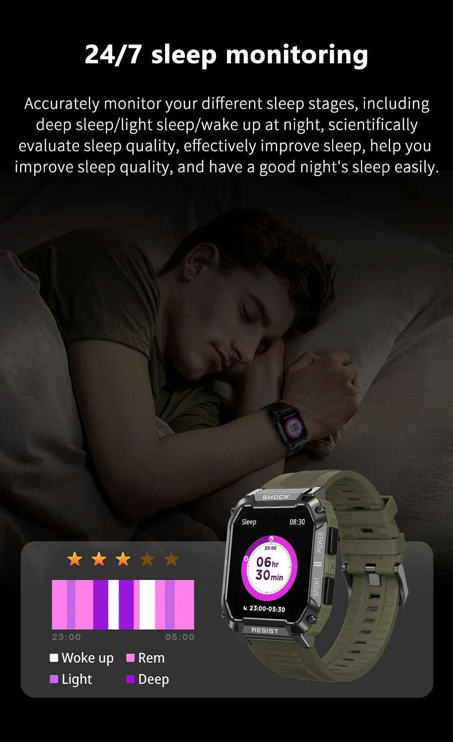 LIGE nowy wytrzymały wojskowy smartwatch z połączeniami Bluetooth dla mężczyzn 1,95" ekran HD 100+ trybów sportowych monitorowanie zdrowia Smartwatch dla Androida i iOS