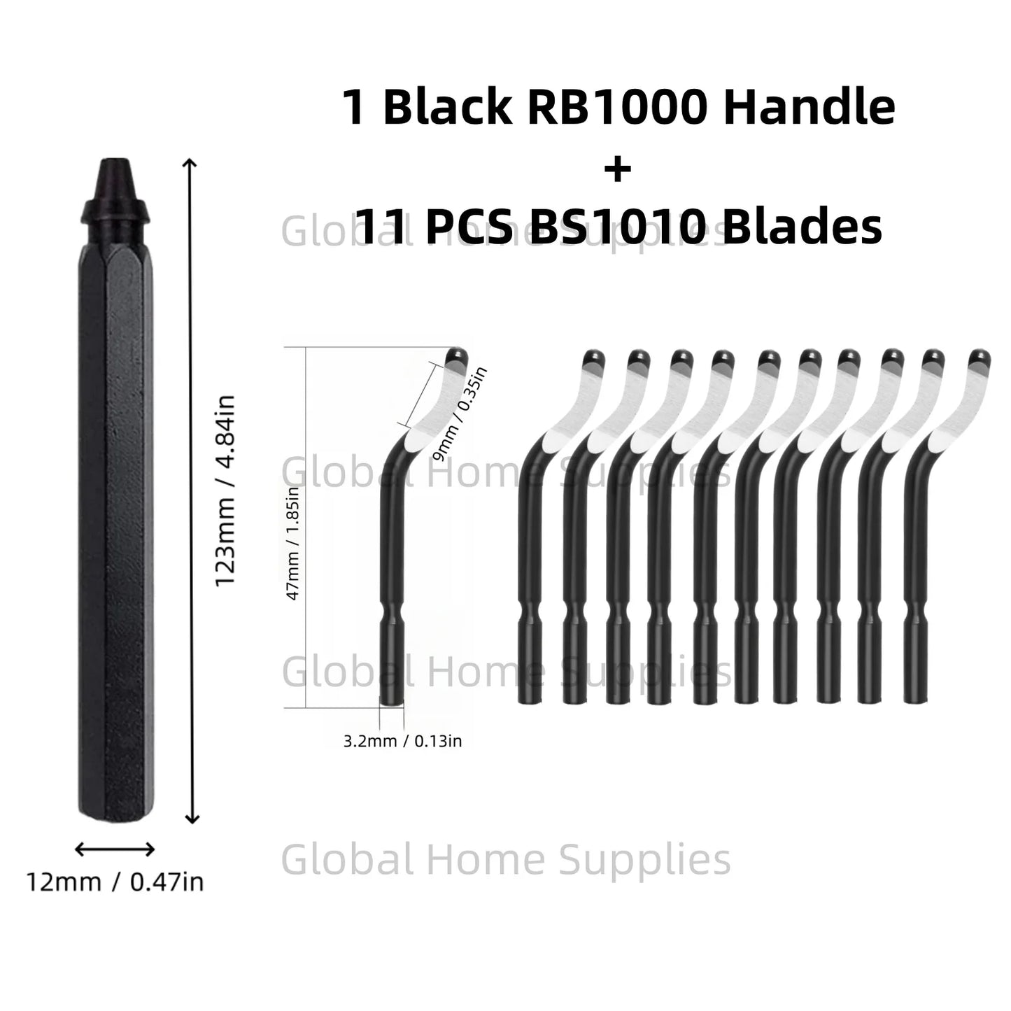 Deburring Tool Set RB1000 with Swivel Blades 1 or 11 PCS BS1010 BS1018 BK3010 BS3010 Metal Handle Deburr Tool Edge Burr Remove
