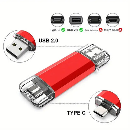 NOWY Pendrive OTG 2 w 1 typu C 128 GB 64 GB Szybki dysk flash USB OTG Pendrive 64 GB 128 GB Dyski flash USB OTG 2 w 1 typu C
