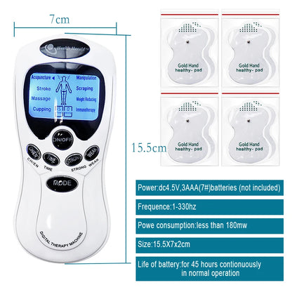 Electric Tens Unit Massager Muscle Digital Massage Electric Body LCD Display Machine Meridian Physiotherapy Digital Massage Tool