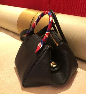 Women's Handbag 2025 New Style Top Layer Cowhide Leather Lundy Mini Doctor Bag Genuine Leather Handbag Single Shoulder Crossb...