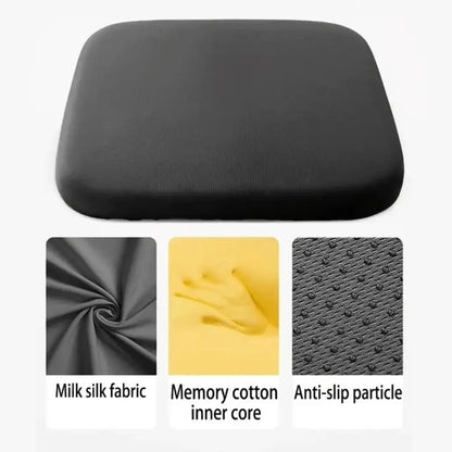 Anti-Slip 4cmThick Seat Cushion Ultra Soft Breathable Car Seat Pad Rebound Memory Foam Office Chair Pad Home Textile