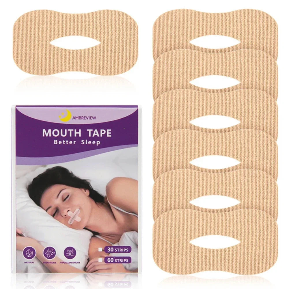 10/30Pcs Anti-Snoring Stickers Night Sleep Children Adult Lip Nose Breathing Improving Patch Mouth Correction Orthosis Tape