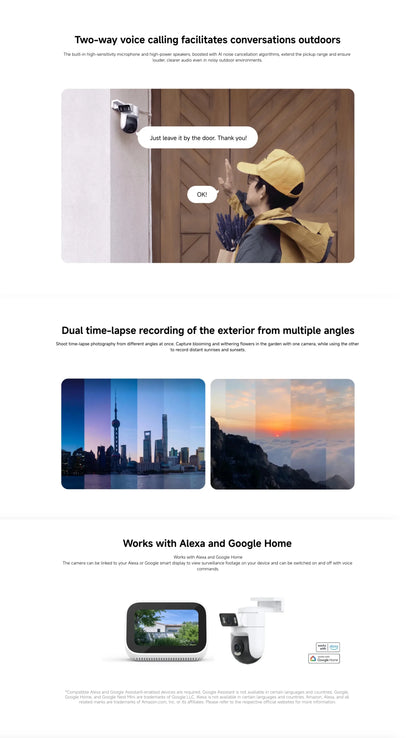 Xiaomi Outdoor CW500 Dual Camera Version IP66 Security Protection CCTV AI Detection Full-Color Night Vision Smart Home Mi home