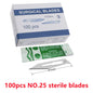 20-100pcs Sterile Carbon Steel Surgical Blades Scalpel Knife for DIY Cutting Phone Repair Carving Animal Grooming Maintenance