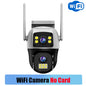 V380Pro 8MP 4G WiFi Dual Lens Dual Screen PTZ Camera IP66 Waterproof Human Detection Security Cam