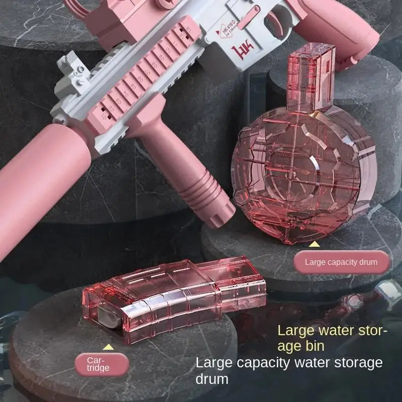 Water Gun Electric M416 Pistol Shooting Lighting Toy Gun Full Automatic Summer Pool Beach Toy For Kids Children Boys Girls Adult