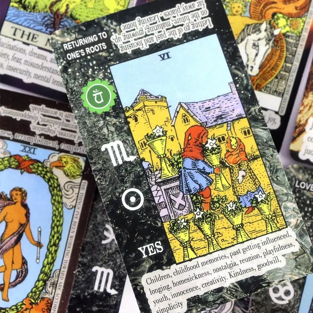 78pcs Learning Tarot Card Home Party Board Game Oracle Card Table Game Divination Tools Oracle Card Family Friend Table Game