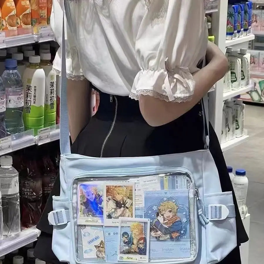 Daily Versatile Y2k Ulzzang Ita Bag One Shoulder Class Crossbody School Bag Harajuku Girls' Large Capacity Casual Itabag