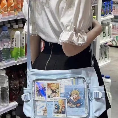 Daily Versatile Y2k Ulzzang Ita Bag One Shoulder Class Crossbody School Bag Harajuku Girls' Large Capacity Casual Itabag