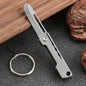 Titanium alloy folding mini knife, portable hanging keychain, unboxing, express delivery knife, household all-in-one knife