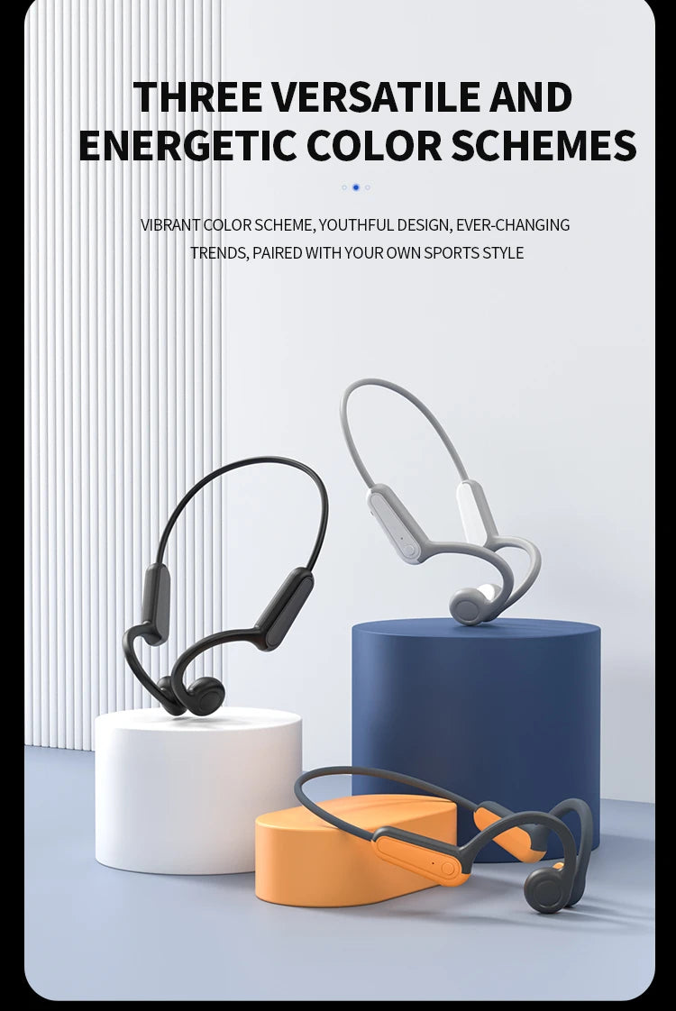 Słuchawki B8 z prawdziwym przewodnictwem kostnym Bluetooth 5.3 Sportowe słuchawki bezprzewodowe z zaczepem na ucho Wodoodporne IPX5 do biegania i jazdy samochodem