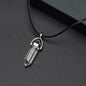 2Pcs/Set Luminous Hexagonal Column Heart Pendant Couple Magnetic Necklace Natural Stone Geometric Pendant Necklace Jewelry Gifts