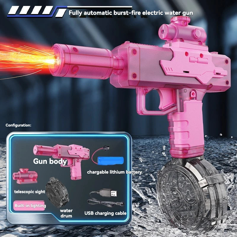 Latest Ice Mouse Electric Water Gun Pulse High Pressure Strong Range, Long Range Continuous Launch Children's Toy Water Splashin