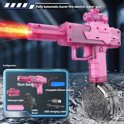Latest Ice Mouse Electric Water Gun Pulse High Pressure Strong Range, Long Range Continuous Launch Children's Toy Water Splashin
