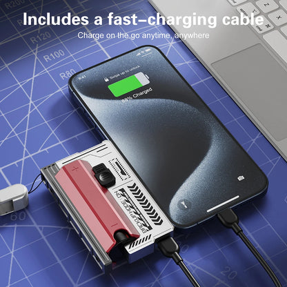 1 Section Welding Free 21700 Mobile Power Case PD 20W Fast Charging Built-In Cable Detachable Power Bank DIY Battery Box