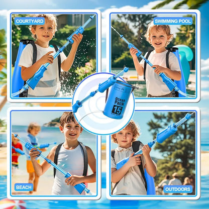 15L Large Capacity Backpack Pull Type Children Water Gun Adults Pump Power Manual Water Squirt Guns Summer Outdoor Toys for Kids