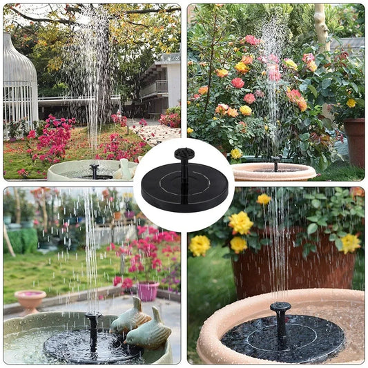 Mini Solar Water Fountain - Solar-Powered Pool/Pond Waterfall, Outdoor Garden Decoration & Bird Bath Supplies