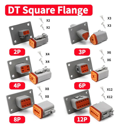10/50/100 Sets Deutsch DTM/DT/DTP/DTF Automobile Connector Plug&Socket Male&Female Terminal DTM04-2/3/4/6/8/12 DTM06-2/3/4/6/8S