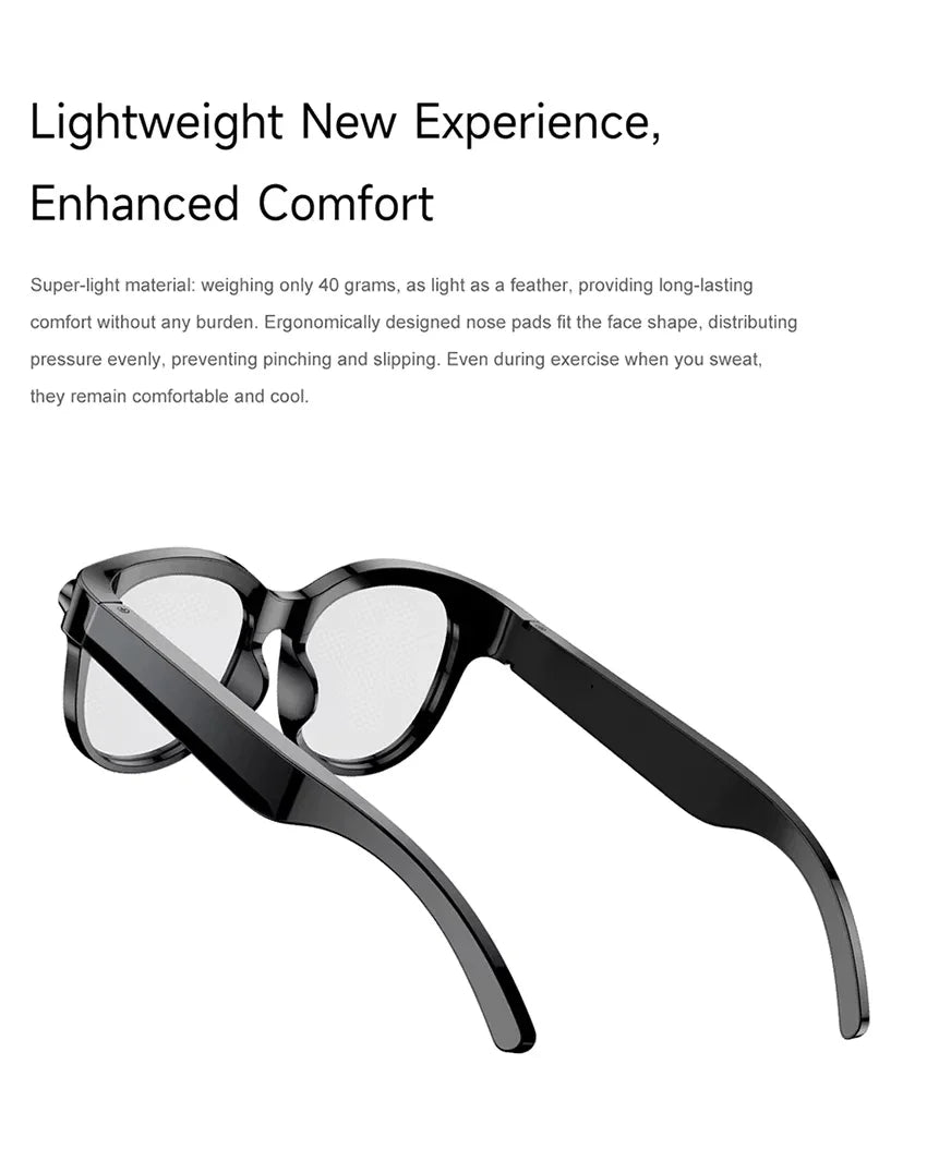 Lenovo AI Smart Sunglasses 8K HD 1600W Dual Camera Real Time Translation Bluetooth Calling Audio Video Music Playback Glasses