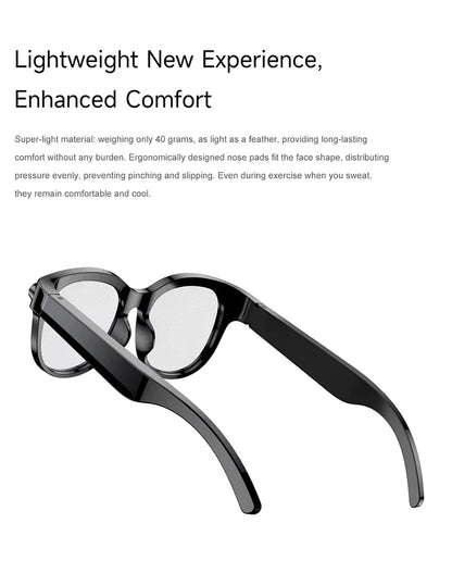 Lenovo AI Smart Sunglasses 8K HD 1600W Dual Camera Real Time Translation Bluetooth Calling Audio Video Music Playback Glasses