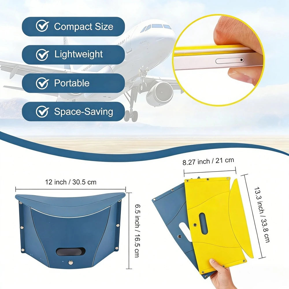 2 Foldable Portable Foot Pedals, Adjustable Under Desk Foot Stool, Comfort Footrest for Office Work & Long Distance Travel