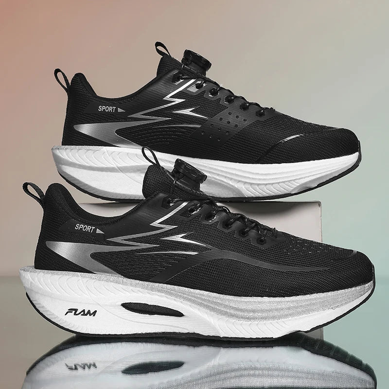 Men's breathable, non-slip, comfortable, shock-absorbing carbon plate running shoes, couple matching sports casual running shoes