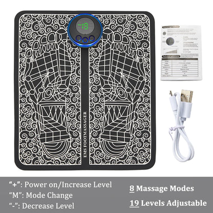 EMS Foot Massager Mat Electric TENS Feet Massager Pad Foldable Massage Mat Muscle Stimulation Fisioterapia Terapia Fisica Salud