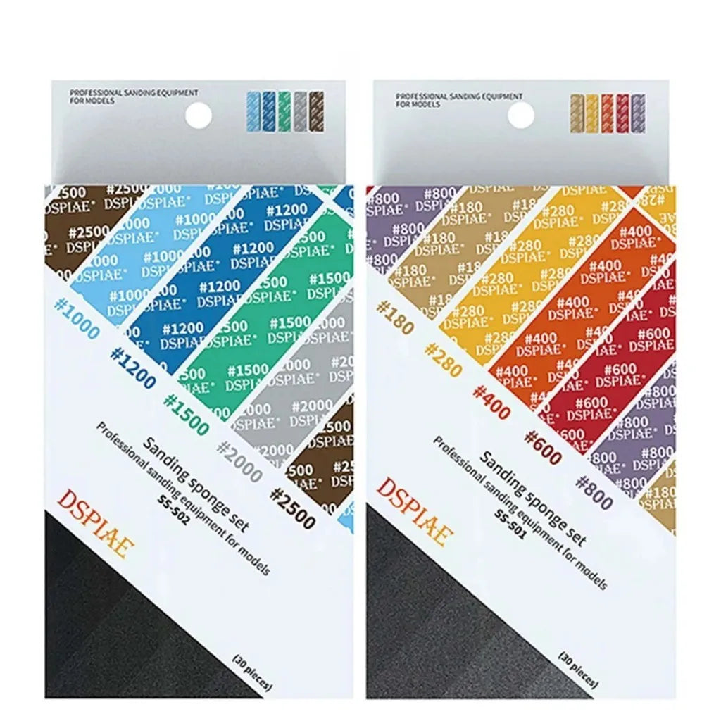 DSPIAE SS-S01 SS-S02 Model Sponge Sandpaper Combo Set for Gundam  Model Making Tool Grinding Polishing Sanding Paper DIY Craft