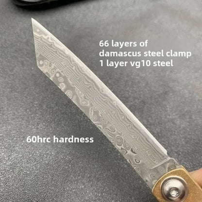 Higonokami Knife Japanese Damascus Steel Friction Folder Lock Free Pocket Knife High Hardness EDC Outdoor Tool Fruit Knife