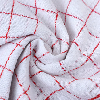 Large Plaid Kitchen Dish Towels Absorbent Tea Towels Soft and Reusable Cleaning Cloths Quick Drying Dish Rags for Washing Dishes