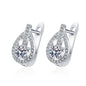 925 Sterling Silver Earrings Jewelry High Quality Retro Simple Pattern Purple White Zircon Earrings Hot Sale