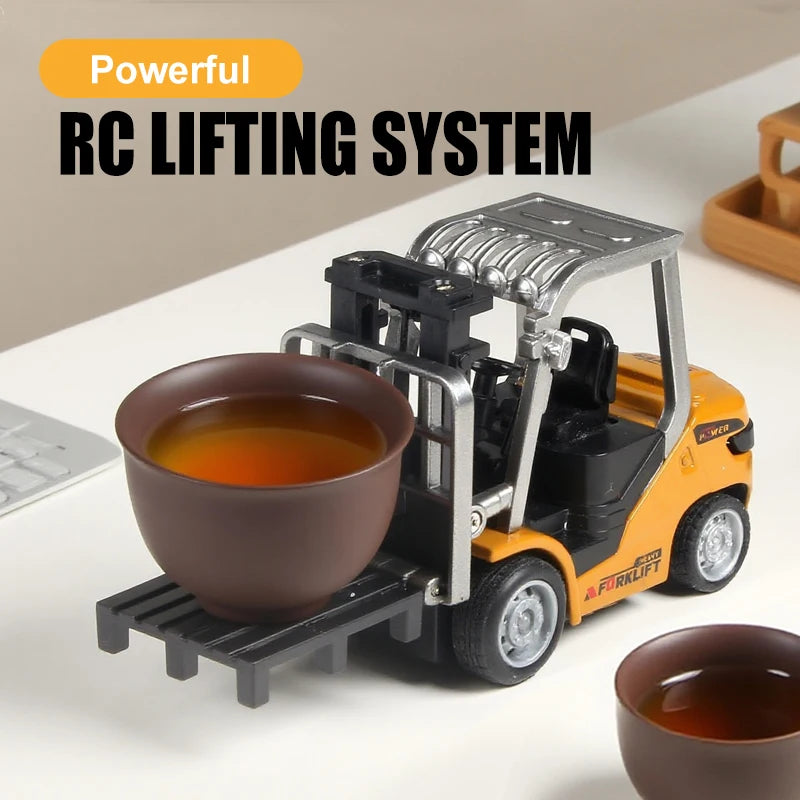 2026New Full-Scale Mini Excavator Tipper Truck 1:64 Remote Control Engineering Vehicle Mini Forklift Birthday Gift Toy RC Trucks