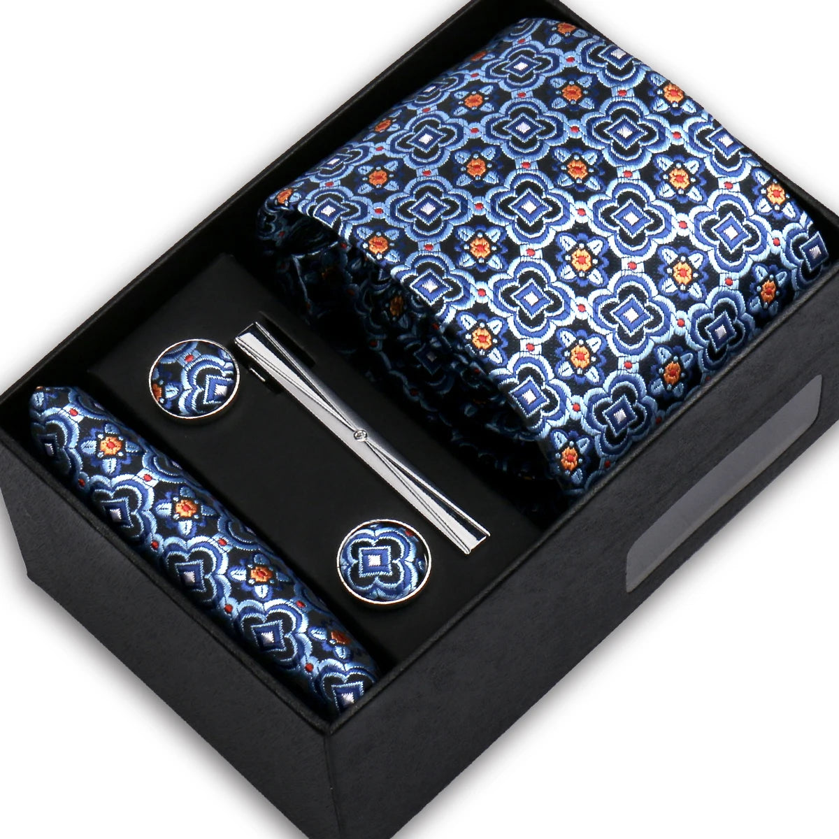 Classic Mens Tie Set Paisley Hanky Cufflinks In Gift Box Jacquard Woven Neckties Set For Men Formal Wedding Fashion Accessories