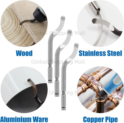 10PCS Swivel Blades 360 Degree Rotary Head for Hand Deburring Tool Kit High Speed Burr Removal Blade BS1010 BS1018 BK3010 BS3010