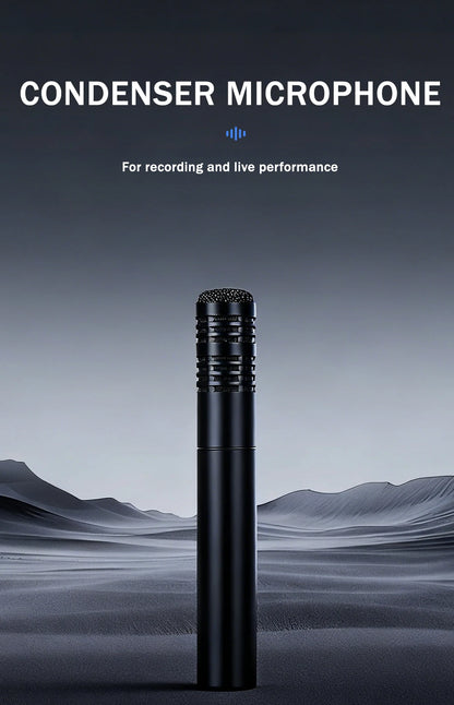 High-quality metal condenser microphone, durable and drop-resistant, suitable for live streaming, karaoke, and recording, univer