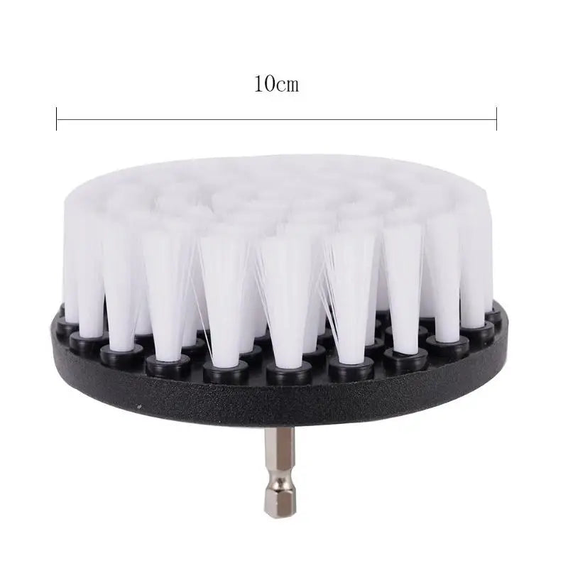 4-Inch Soft Drill Brush Attachment for Carpet, Leather, Upholstery, Glass & Tire Cleaning, Electric Scrubber Tool
