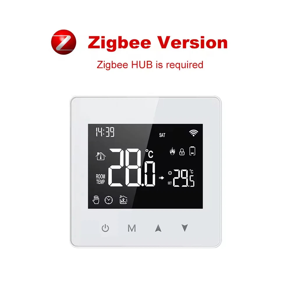 AVATTO WiFi Zigbee Thermostat Smart Home Battery powered Temperature Controller For Gas Boiler works with Tuya Alexa Google home