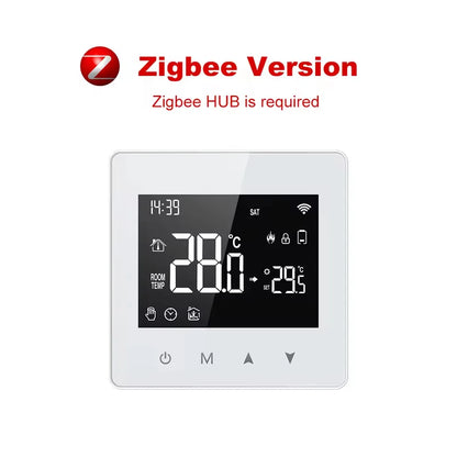 AVATTO WiFi Zigbee Thermostat Smart Home Battery powered Temperature Controller For Gas Boiler works with Tuya Alexa Google home