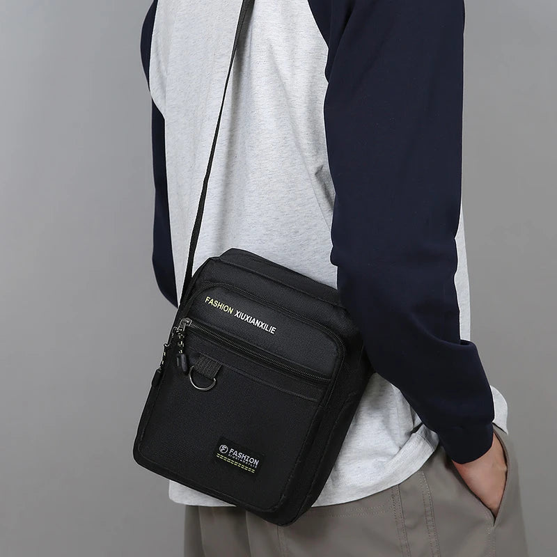 Men's Crossbody Bag Large Capacity MultiPocket Waterproof Oxford Casual Business Shoulder Sling Messenger for TravelDailyCommute