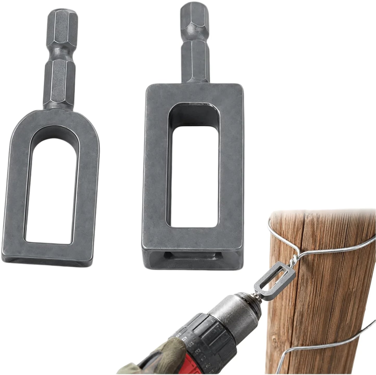 1/2pcs Large Diameter Multi-Functional Wire Twisting Tool Standard Hexagonal Shank Compact Size Iron Wire Knotting Connector