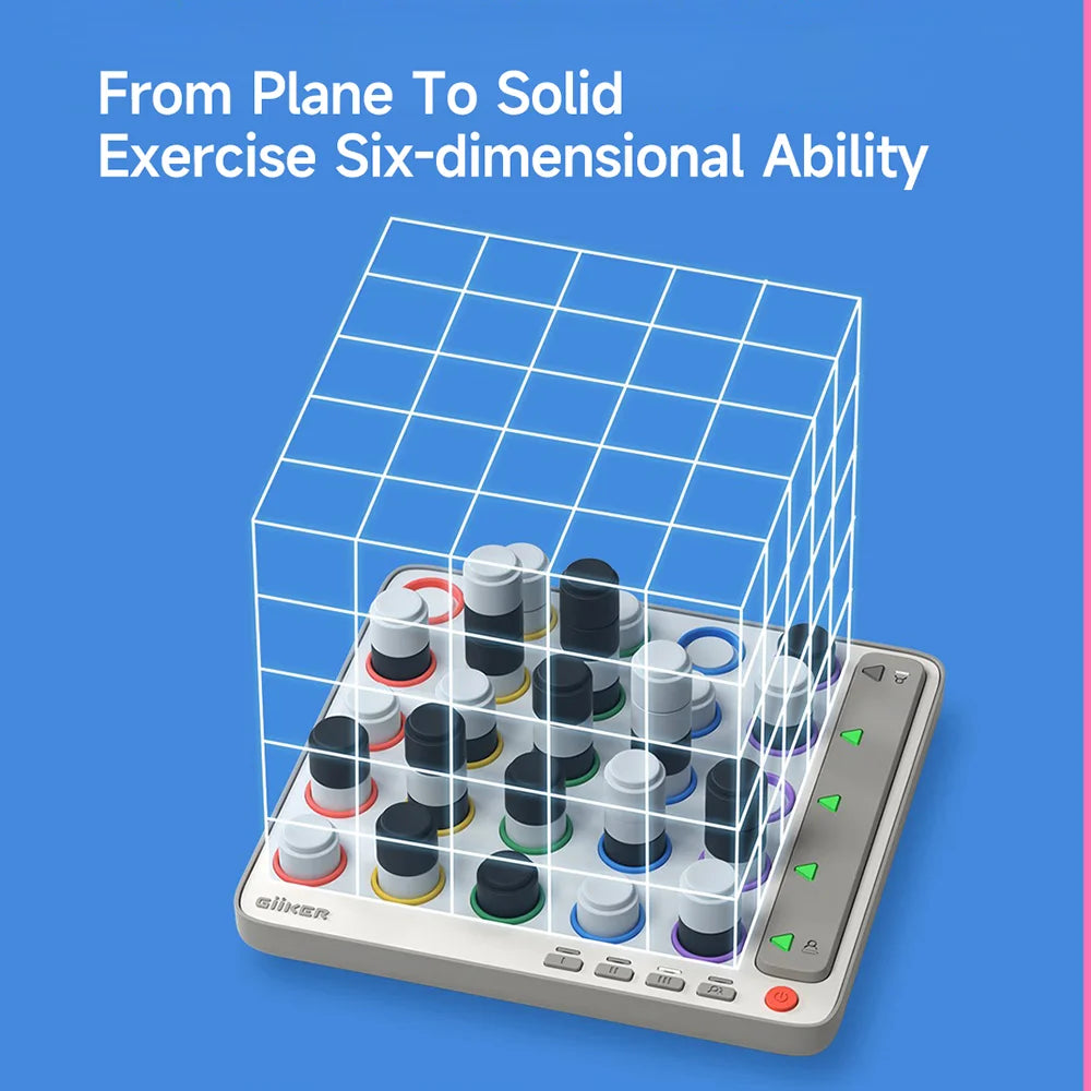 Giiker Smart Four Connected 5x5x5 3D Four in A Row Board Game with Intelligent AI Space Creative Interactive Toys For Kids Gifts