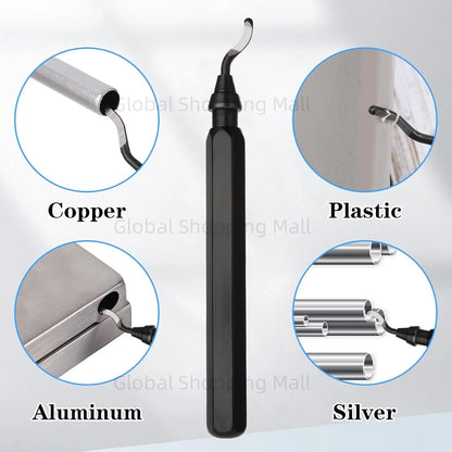RB1000 Handle Burr Deburring Remover Cutting Tool With 10 Pcs Rotary Deburr Blade Professional Deburring Tool Kit