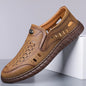 Men's Comfortable Slip-on Loafers, Non-slip Soft Sole Business Casual Shoes, Breathable for Outdoor Use and Driving-XH501