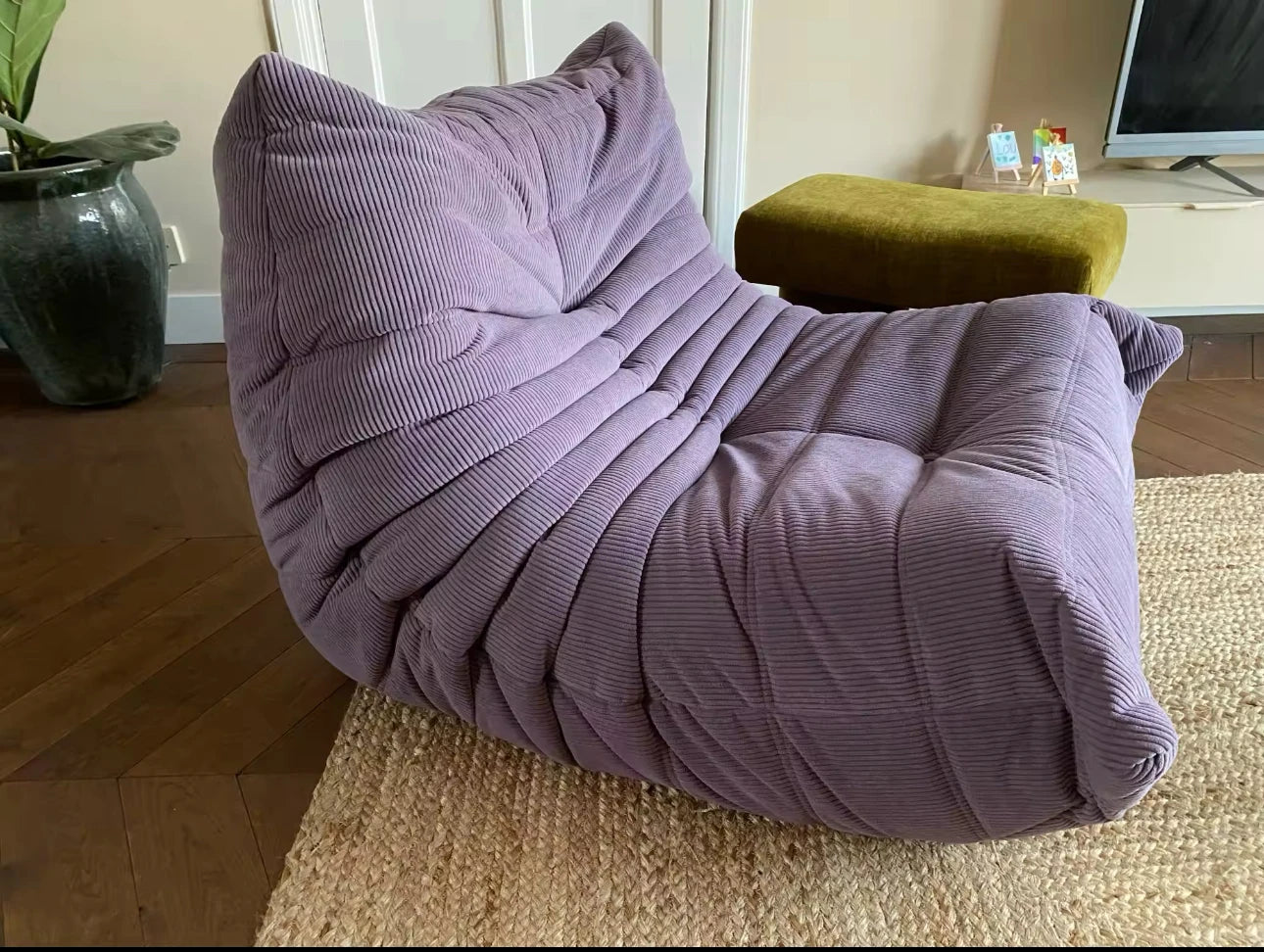 Caterpillar Single Sofa Lazy Couch Tatami Living Room Bedroom Lovely Leisure Single Chair Reading Chair Balcony Rocking Chair