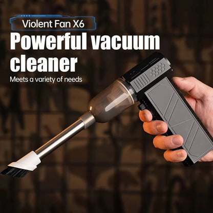 Type-C X6 Violent Fan Powerful Vacuum Dust Cleaner 140000RPM Strong Wind Fast Charging Brushless Turbo Blower Jet for Cleaning