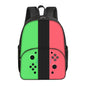Casual Commute Games Console Circular Front Pocket Backpack For Boys/Girls Best Gifts 2D Flat Cartoon School Bag For Children
