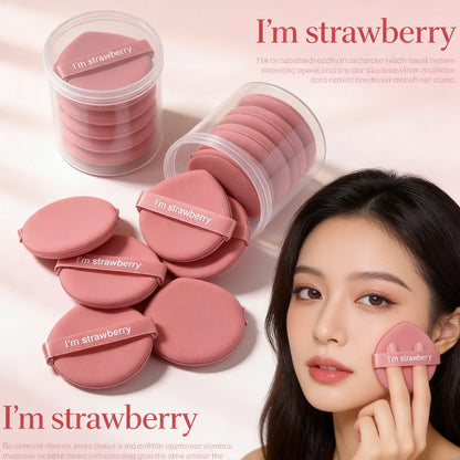 7 Pieces of Pink Drop-Shaped Powder Puff, Suitable for Use with Dry Powder to Set Makeup or with Wet Powder for Foundation.